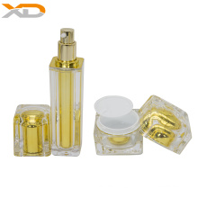 Wholesale square cosmetics cream glass  acrylic bottles and jars